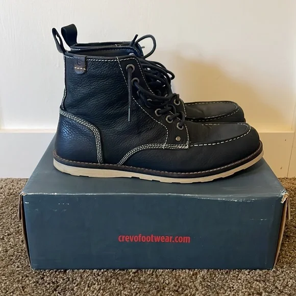 Crevo Buck Mens Boots - Size 10.5 - Black - Picture 2 of 8